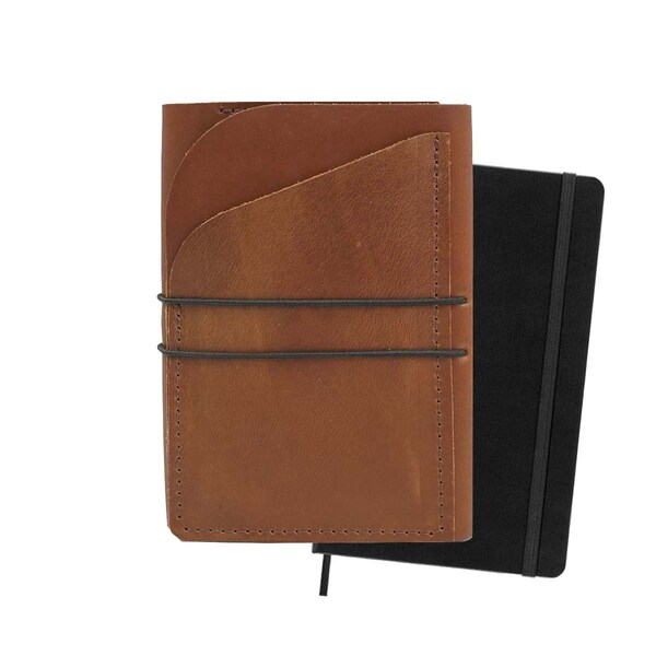 Rustico Moleskine Classic Pocket Leather Notebook Cover 3.5'' x 5.5